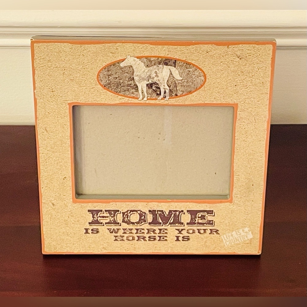 Big Sky Carvers Home Is Where Your Horse Is 4x6 Picture Frame Rustic Western